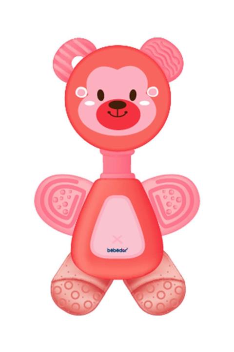 Bebedor Sevimli Ayıcık Çıngıraklı Sulu Dişlik 518 Kırmızı