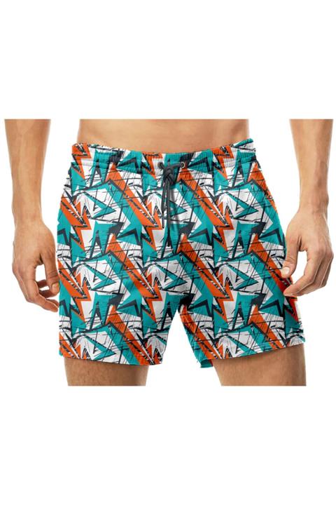 Suyutti Arıcı Store Geometrik Desenli Baba Oğul Kombin Şort