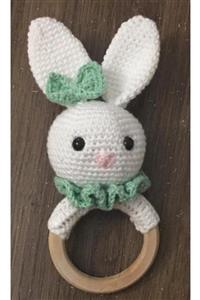 ByBuSe Baby Organik Diş Kaşıyıcı Amigurumi Tavşan Çıngırak