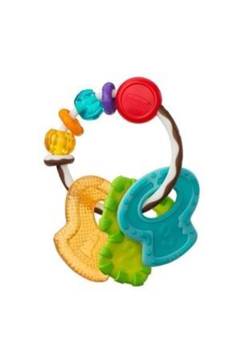 Infantino Unisex Bebek Yeşil Kaydır Ve Çiğne Dişlik Anahtarlık