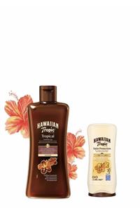 Hawaiian Tropic Hindistan Cevizi Tropikal Bronzlaştırıcı Yağ 200ml+ Ultra Parlak (Canlandırıcı )losyon 100ml  Spf30