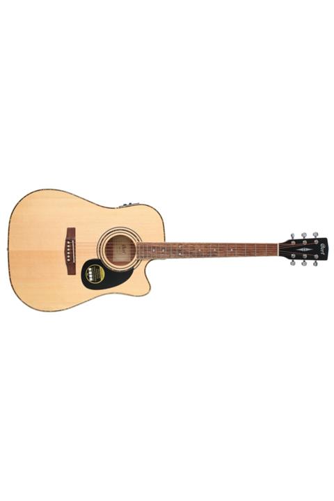 CORT Ad880cenat Elektro Akustik Gitar, Natürel, Ladin Kapak,