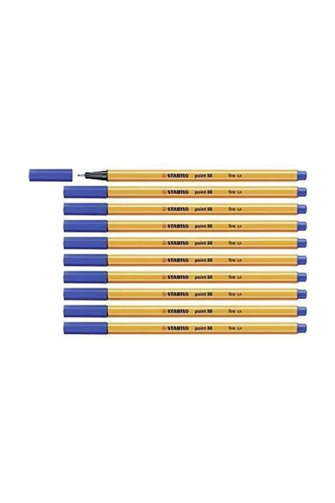 Stabilo Point 88 Fineliner 0.4mm Keçe Uçlu Kalem Mavi 10'lu Kutu