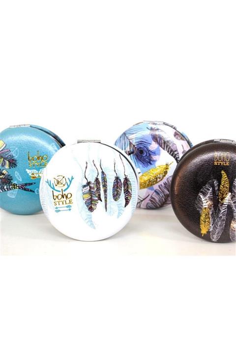 Berrinstore Cep Aynası Tombul Boho Style Makyaj Aynası