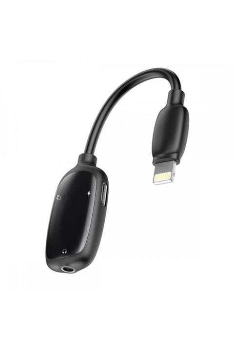 ZMOBILE 3 In 1 Lightning Iphone Şarj Kulaklık Ve 3.5 Mm Jack Kulaklık Dönüştürücü Çoğaltıcı Adaptör Uyumlu