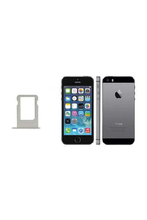 EgeTech E&t-trade Apple Iphone 5g Sim Kart Kapak Aparatı Metal Çekmece - Gümüş