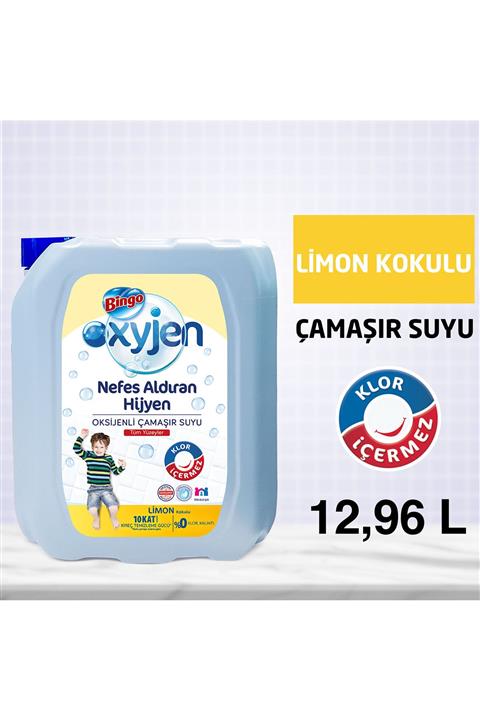 Bingo Oksijen Çamaşır Suyu 3,24 lt Limon Kokulu 4'lü