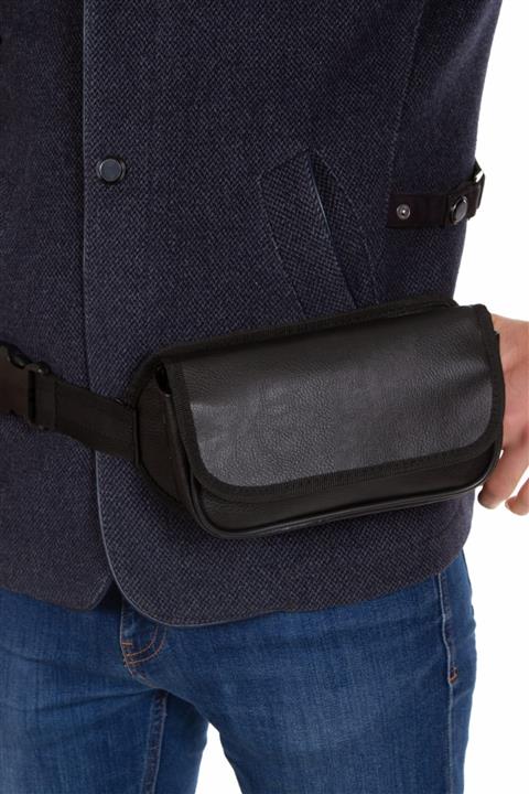 bizoon 219 Post Makinası Bel Çantası Siyah