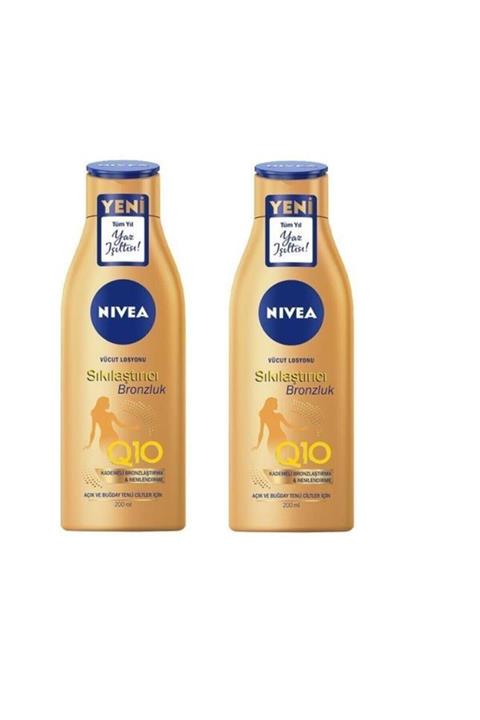 Nivea Body Q10 Sıkılaştırıcı & Bronzlaştırıcı Losyon 200 ml X 2 Adet