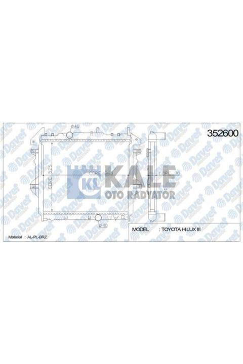 Parçafoni Su Radyatoru Hılux Iıı Al/pl/brz 525x650x30 Manuel