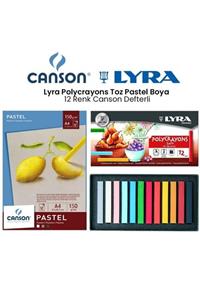 Canson Lyra Polycrayons Toz Pastel Boya 12 Renk Defterli