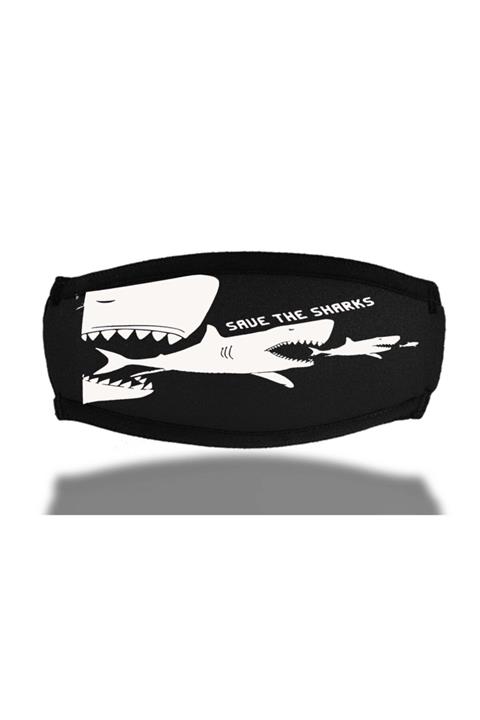 SCUBAPROMO Unisex Siyah Büyük Balık Küçük Balık Maske Bandı