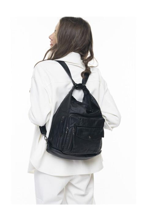 Matthew Cox Kadın Omuz ve Sırt Çantası Yıkanmış Deri Ykm21