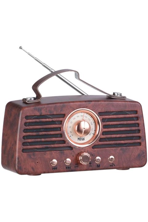 MEGA Nostaljik Usb Ve Bluetooth 'lu Şarjlı Fm Radyo Mg-1965 Bt