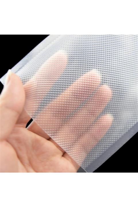Vakur Vakum Makineleri Için Tek Yüzeyi Tırtıklı Vakum Torbası - Poşeti 25cmx35cm -125 Adet