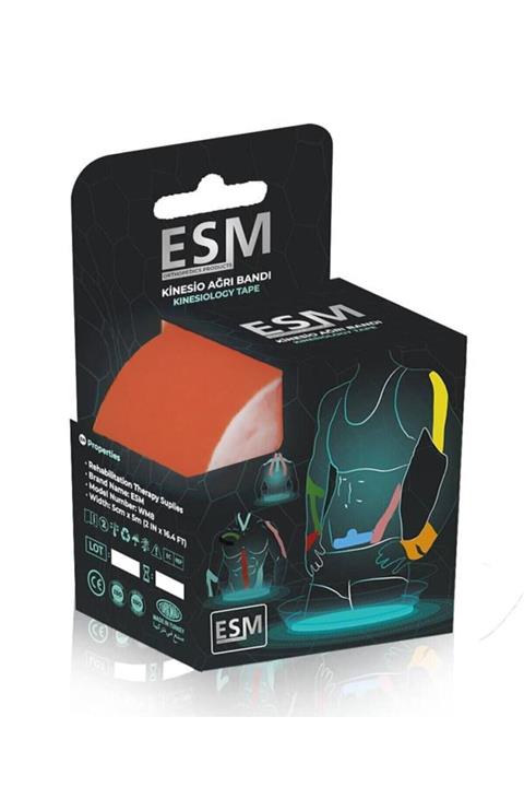 ESM Tape Kinesio Ağrı Bandı  Sporcu Bandı Ten 5m X 5cm