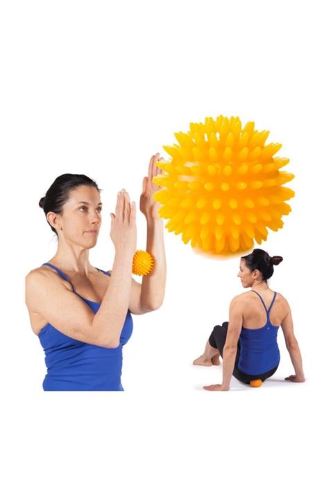 Cando Masaj Topu - 8 Cm Tırtıklı Sarı