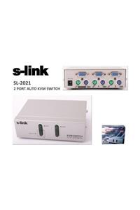 SLINK SL-2021 2PC-1MN VGA+PS-2 MANUEL KABLOLU KVM