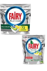 Fairy Platinium 43 Ve 72 Tablet Bulaşık Makinası Deterjanı Avantajlı Paket