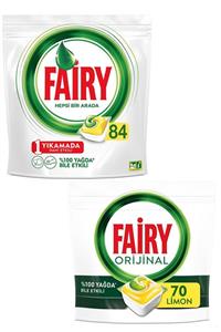 Fairy Hepsi Bir Arada 70 Ve 84 Yıkama Bulaşık Makinesi Deterjanı Avantajlı Paket