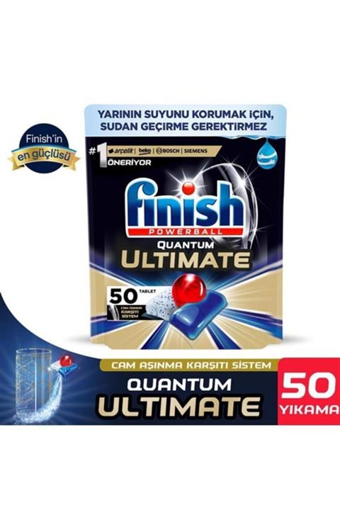 Finish Powerball Quantum Ultimate 50 Kapsül Bulaşık Makinesi Deterjanı Tableti