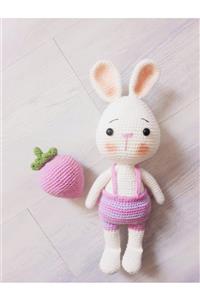 OYUNCAKPARK Tavşan Sunny Ve Çileği Amigurumi Organik Oyuncak