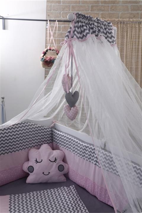 Mini Baby Figürlü Pembe Cibinlik Ve Aparat Seti