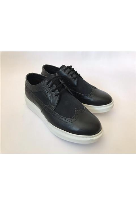 DUFAS Erkek Siyah Hakiki Deri Ayakkabı