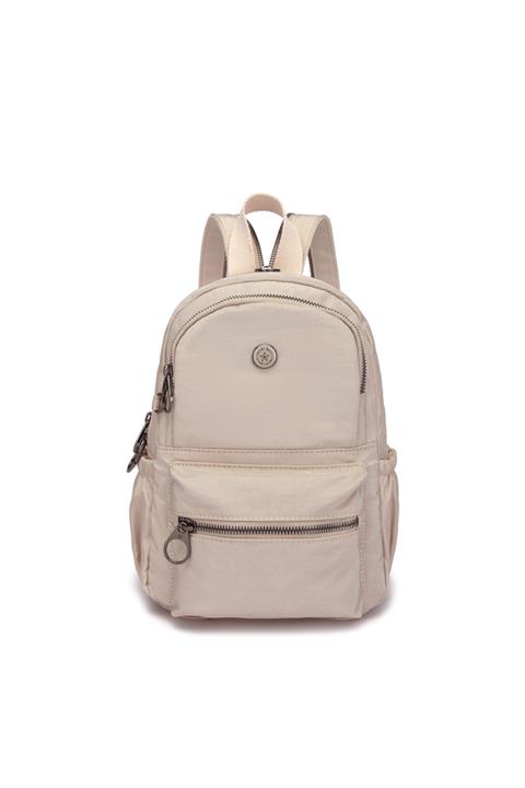 SMART BAGS Nano Metalik Kumaş Kadın Sırt Çantası 1030 Bej