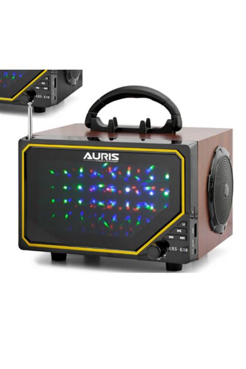 Auris Bluetooth Hoparlör Hi-fi Sound Kablosuz Hoparlör Led Işıklı Fm Radyo Usb-hafıza Kart Müzik Kutusu