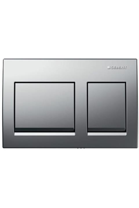 Geberit Alpha15 Kumanda Kapağı - Çift Basmalı Parlak Krom